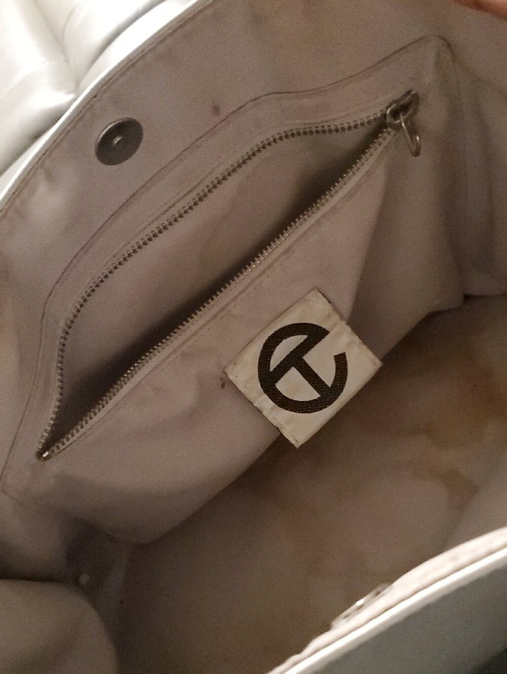 Telfar Gray Embossed Logo Tote - Picture 3 of 6